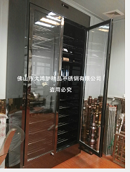 不锈钢黑钛红酒柜  酒柜厂