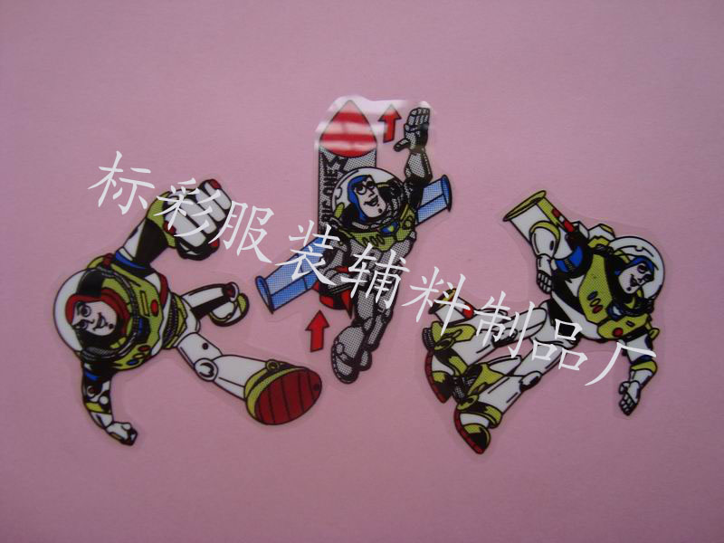 热转印标 卡通烫画定做 PET胶片烫画 服装领标