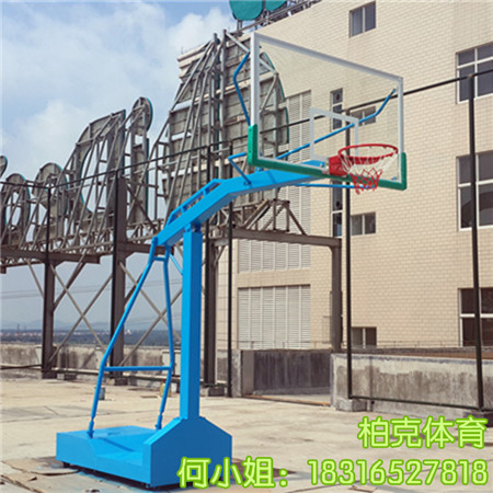开平全移动式篮球架钢化玻璃板篮球架蓝球架厂家  篮球柱