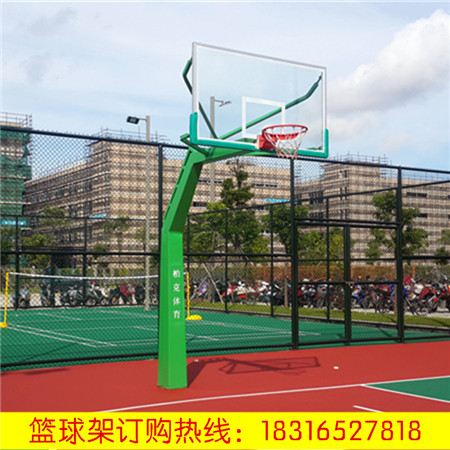 东莞移动式宽臂篮球架方管可移动篮球架165mm圆管篮球架  篮球柱  蓝球架