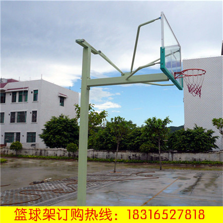 清远独臂篮球架篮球架安装固定式单臂篮球架  篮球柱  蓝球架
