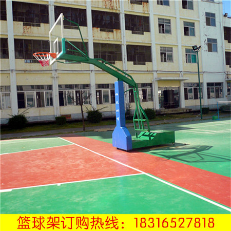 拱北篮球架价格凹箱仿液压篮球架比赛型标准篮球架  篮球柱  蓝球架