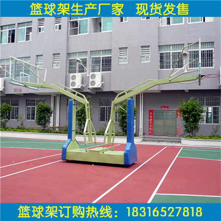 高明畅销新款篮球架固定玻璃钢纤维板篮球架固定式单臂篮球架  篮球柱  蓝球架