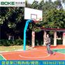 斗门地埋式标准篮球柱钢化玻璃板篮球架蓝球架厂家