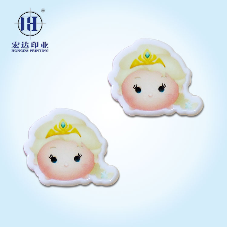艾莎卡通头像热转印工艺  热转印膜  热转印加工  热转印机器