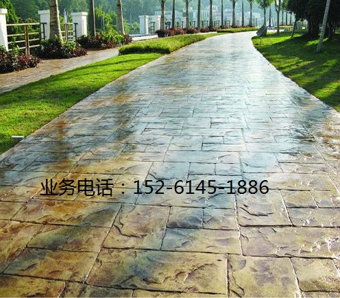 浦口地区做水泥压花地坪（混凝土压模）就找南京拓彩地坪公司  江浦压花地坪  桥北压模地坪  南京水泥压花地坪