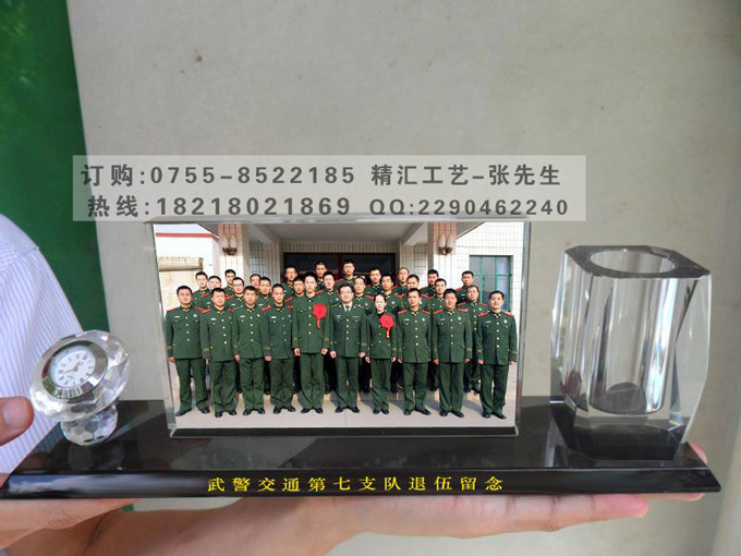 兰州战友会水晶纪念品,水晶相片摆件纪念品 兰州水晶纪念品 战友会留念礼品 水晶相片摆件定做