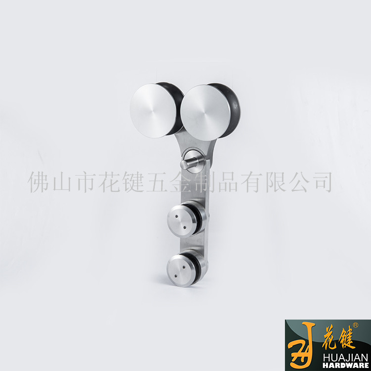 批量供应不锈钢吊轮玻璃门带缓冲美国出口标准01A-D  佛山花键  移门五金配件  玻璃吊轮