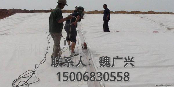宁夏节水渠底部防渗膜（150/0.3/150）  增强土工布  防渗土工膜  塑料凹凸排水板