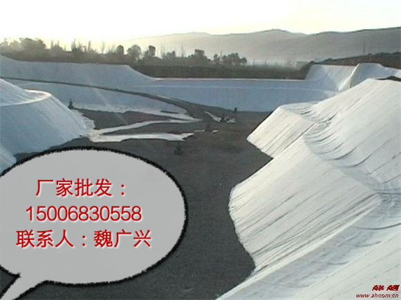 节水渠底部防渗膜（200/0.3/200）  增强土工布  防渗土工膜  塑料凹凸排水板