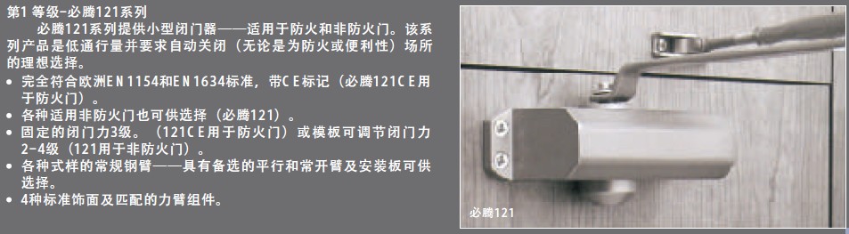 供应BRITON必腾121系列欧标闭门器  进口闭门器  防火闭门器