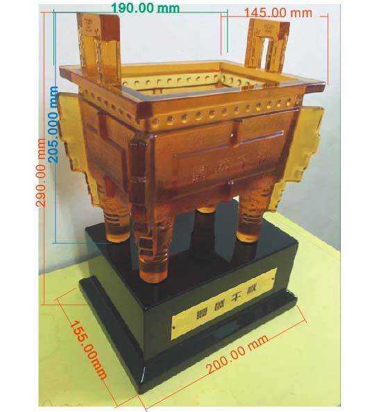 诚信金鼎开业庆典纪念品  琉璃鼎定制  大号琉璃鼎  鼎盛千秋礼品定制