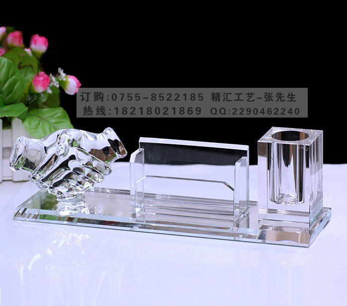 福州公司开业剪彩仪式水晶礼品,赠送嘉宾客户礼品 福州水晶礼品的 开业剪彩庆典礼品 三件套摆件礼品