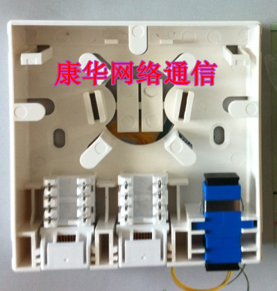 供应2口SC斜口双联室外光纤桌面盒 SC法兰式网络面板  2口光纤面板  2口网络面板