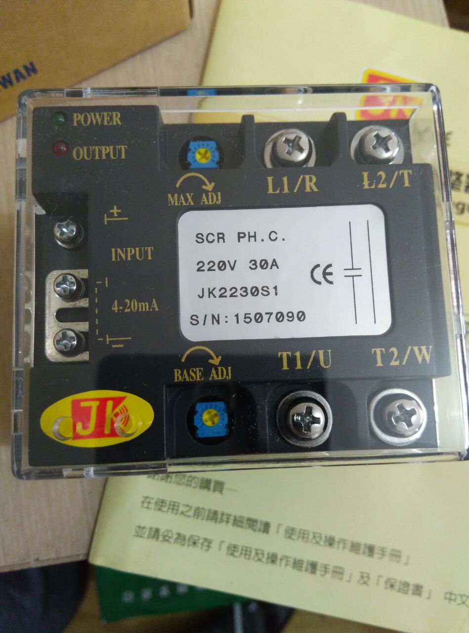 台湾JK积奇简易型单相SCR控制器JK2230S1  JK电力调整器  台湾JK积奇SCR  JK调功调压器