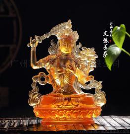 广州琉璃文殊菩萨佛像，琉璃藏佛生产厂家  琉璃密宗佛像  琉璃药师佛定制  琉璃观音像