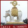 汉白玉大象 芝麻白大象 石材大象采购