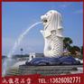 鱼尾狮定做 石材鱼尾狮 石雕动物喷水造型
