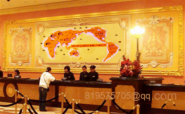 酒店大堂装饰 青海酒店世界地图钟装饰工程&nbsp;&nbsp;酒店大堂挂钟&nbsp;&nbsp;酒店前台时钟&nbsp;&nbsp;酒店吧台钟表
