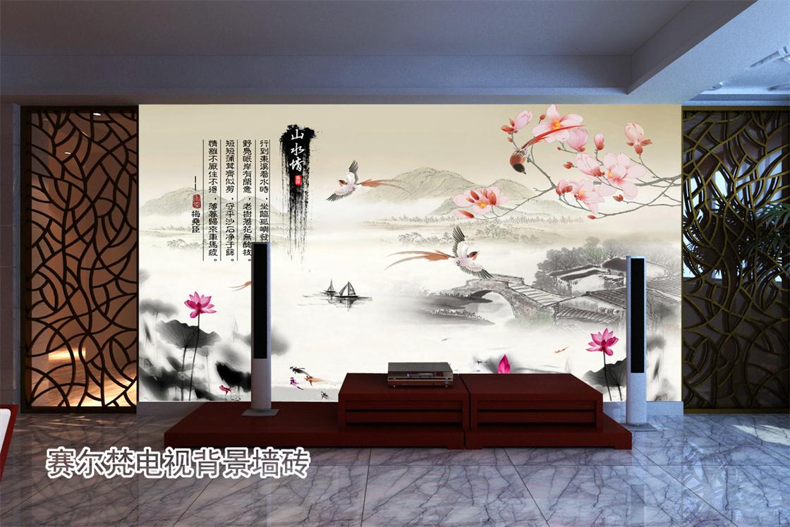 山水情背景墙 山水情背景墙