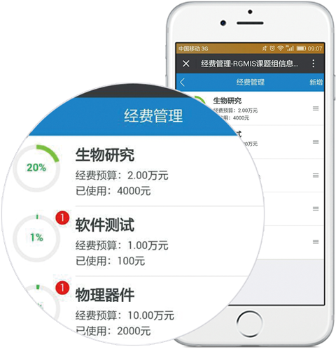 拓源优课高校科研管理平台  科研移动办公  经费管理