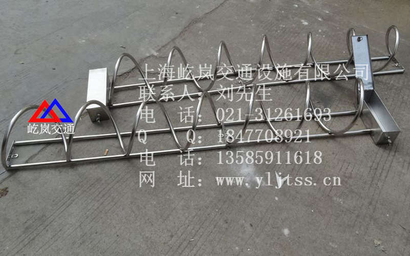 上海自行车架停车的结构 螺旋式自行车存车架  螺旋自行车停放架  圆笼自行车停车处  自行车停车架价格