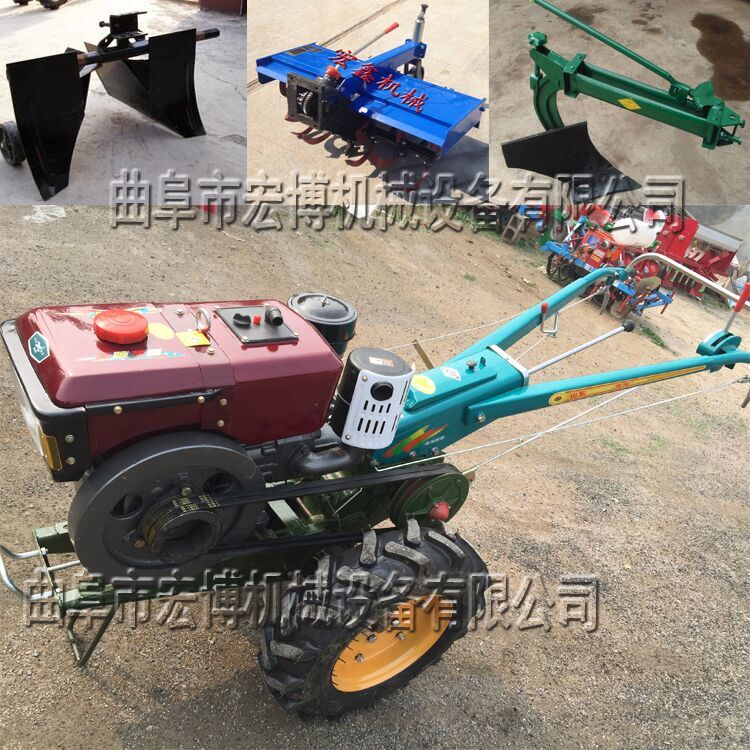 农用柴油12马力15马力旋耕机 12马力手扶旋耕犁地机 旋耕  小型旋耕机