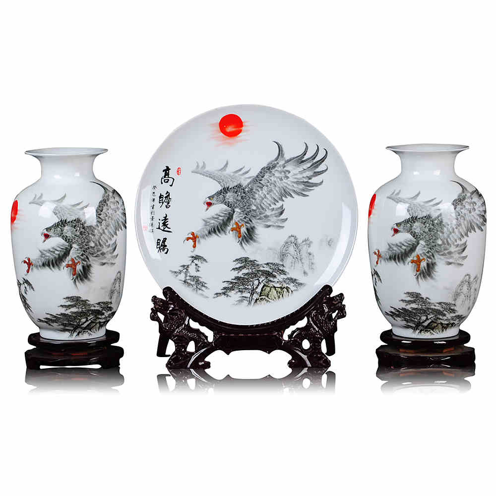陶瓷花瓶三件套 陶瓷花瓶 摆件&nbsp;&nbsp;花瓶摆件
