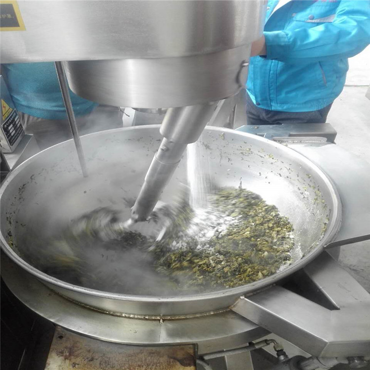 厂家直销大型厨房设备全钢燃气 自动炒菜机 搅拌翻锅出料自动化