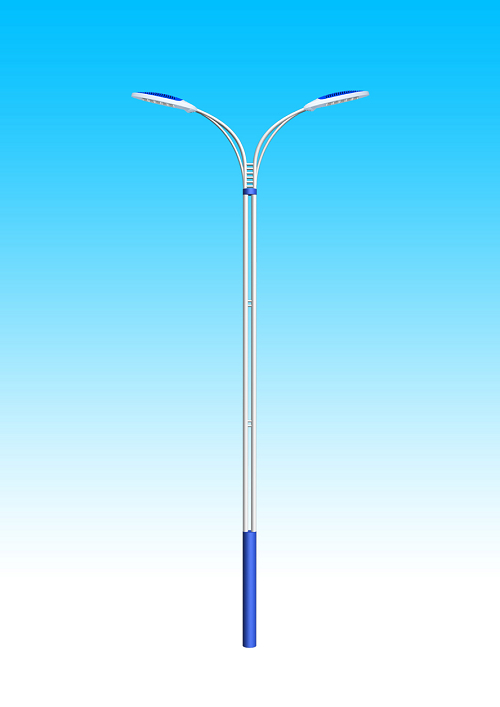 供应LED双臂路灯 路灯杆 6米道路灯高杆灯 led太阳能灯