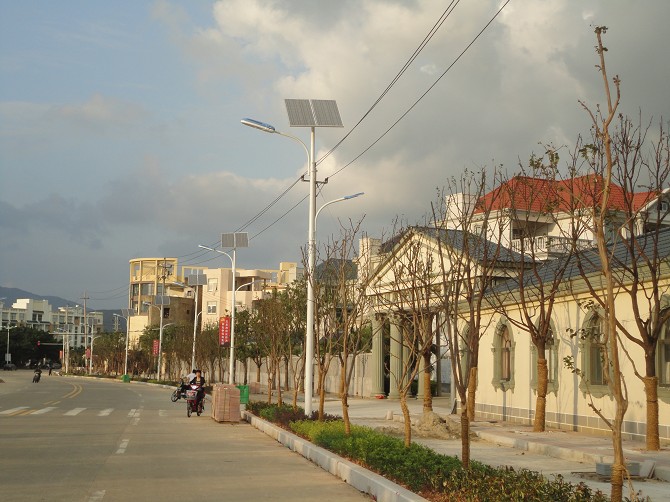 厂家供应一体化太阳能路灯30W led中国结灯 路灯杆景观灯