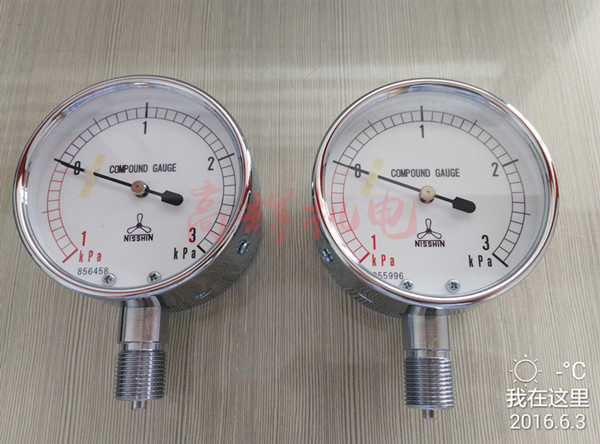 日本日新计器Nisshin Gauge微压表AT75mm