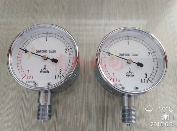 日本日新计器Nisshin Gauge微压表AT75mm