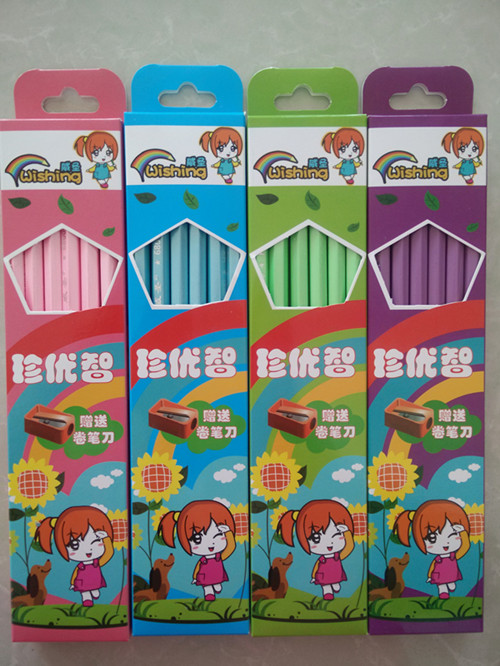 威圣6800珠光4色铅笔/彩皮头铅笔/女孩款  威圣铅笔  书写铅笔