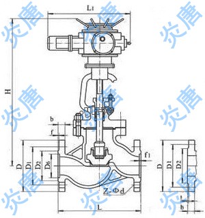 J941Y电动碳钢法兰截止阀&nbsp;&nbsp;电动截止阀
