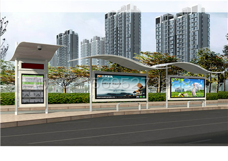 湖北公共自行车棚专业定制厂家  公交候车亭  公交站台