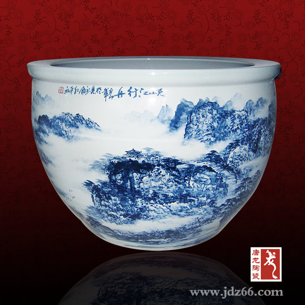 景德镇陶瓷大水缸，家用米缸工艺礼品陶瓷缸  陶瓷大缸价格  百子图大缸