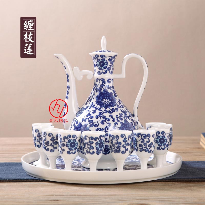 陶瓷自动酒具，陶瓷酒具套装