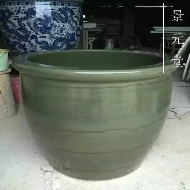 景德镇陶瓷专业生产陶瓷大缸供应高档温泉缸  景德镇定制大缸  手工洗浴温泉缸  风水摆件