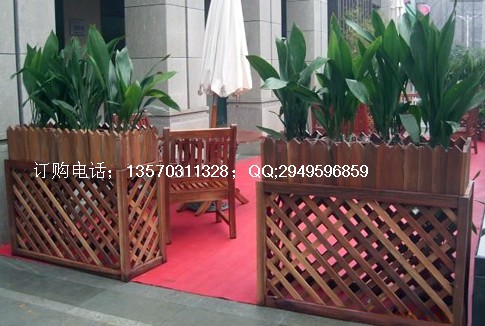 供应商业广场木花槽户外防腐环保实木花箱  防腐木花槽