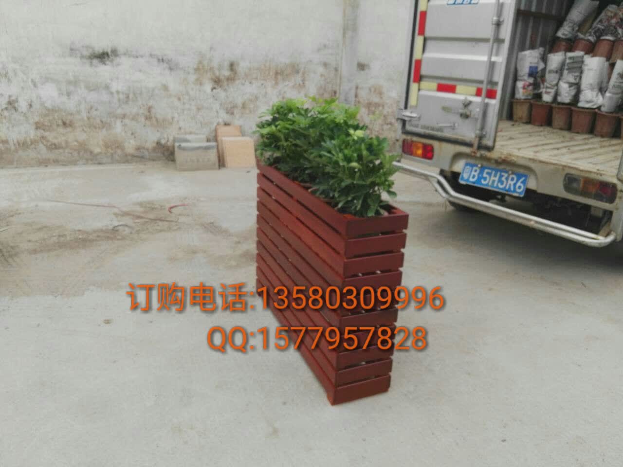 移动木质花箱|木制组合花玑|马路花盆  移动花箱  木花箱