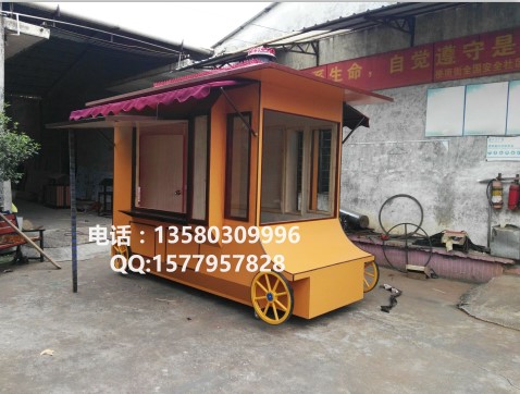 户外木制售货车|商业街售货亭|广场外卖车  户外售货车