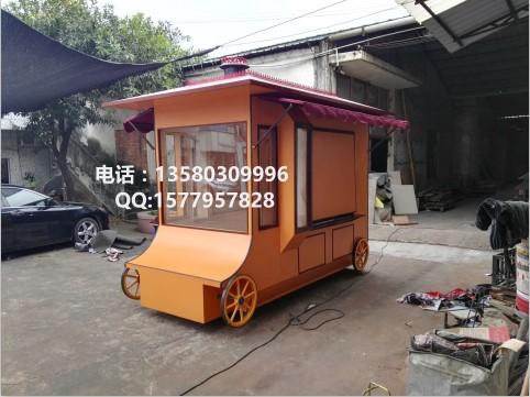 户外木制售货车|商业街售货亭|广场外卖车  户外售货车
