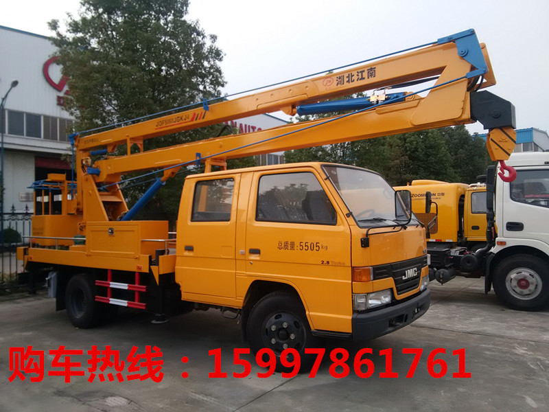 江铃高空作业车  吊车  随车起重