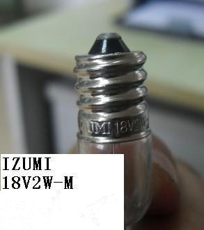 直销日本泉精器IZUMI白炽灯泡18V2W-M