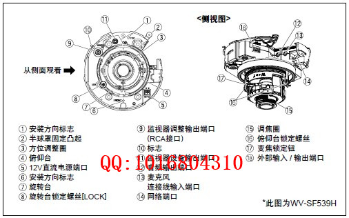 松下WV-SF538H全高清超级动态网络摄像机  松下动态高清摄像机  松下网络半球摄像机  松下网络防暴摄像机