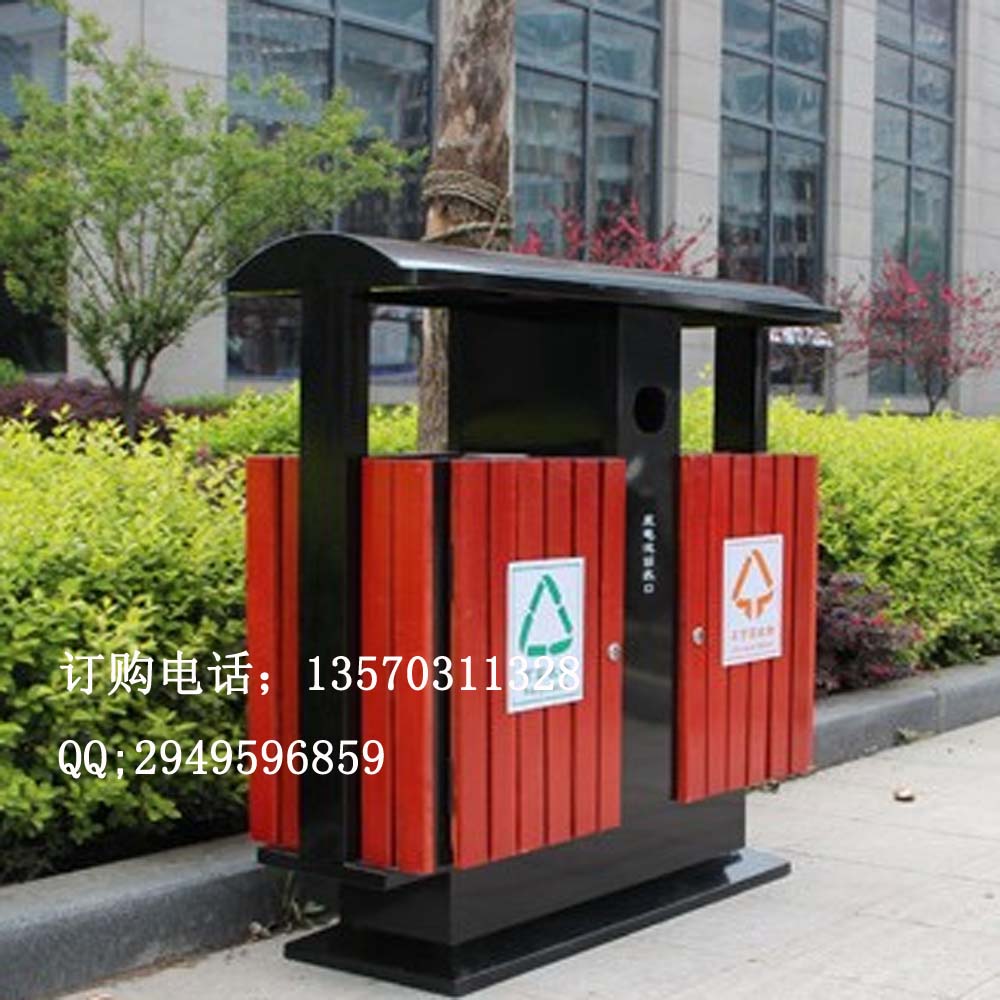 深圳不锈钢分类回收桶 双投口垃圾桶&nbsp;&nbsp;不锈钢环保垃圾桶