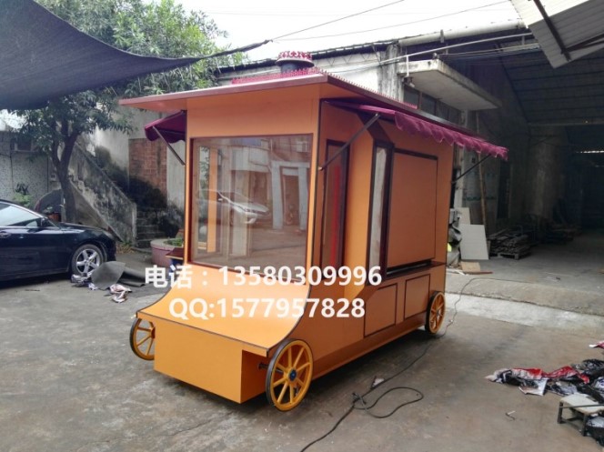唐山公园手推车 秦皇岛移动售货车，餐饮车
