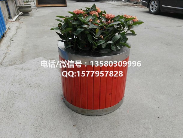 户外木花箱工厂直销防腐木花箱 景观花盆花钵