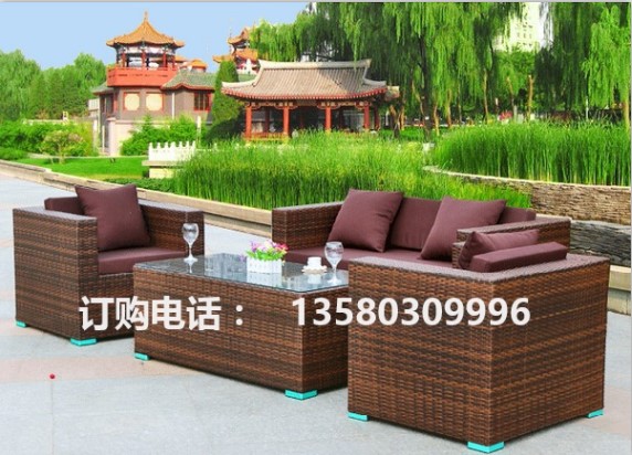 庭院藤质沙发 餐厅藤编桌椅 阳台藤沙发供应  阳台沙发  藤编沙发